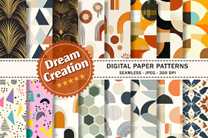 Abstract Geometric Seamless Pattern, a Texture Graphic by Dream Creation