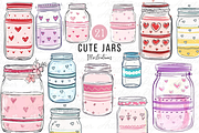 Cute Mason Jar Clipart Cute Jars, a Decorative Illustration by Paper Artsthetics (Thumbnail 2 of 4)