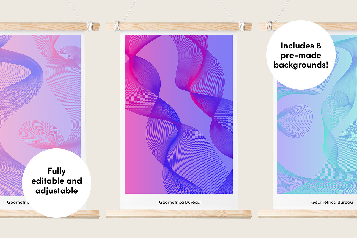 Waves of Motion, a Pattern Graphic by Geometrica Bureau (Photo 2 of 8)