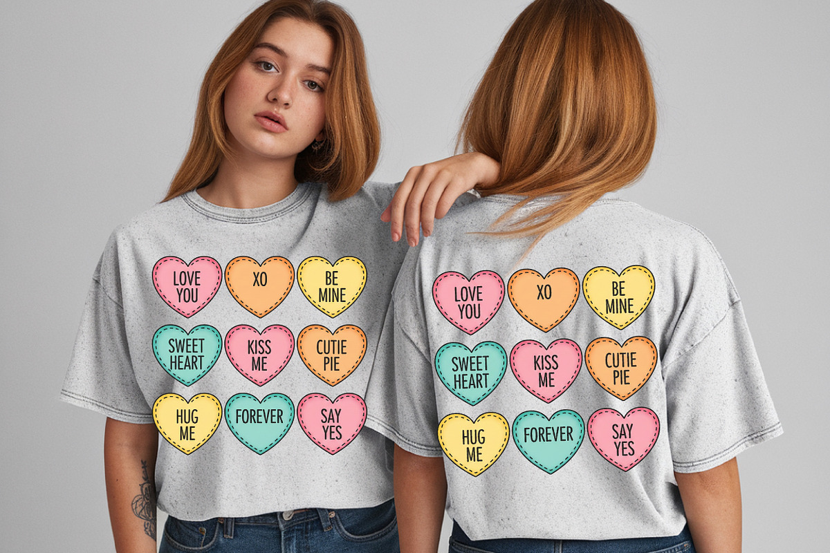 Candy Heart Sublimation Design, an Illustration by SinaCreation (Photo 2 of 10)