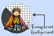 Quirky Lazy Child Clipart Bundle, an Illustration by Canvas Craft (Thumbnail 2 of 7)