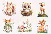 Sweet Woodland Floral Animal, an Illustration by CreationArt (Thumbnail 6 of 9)