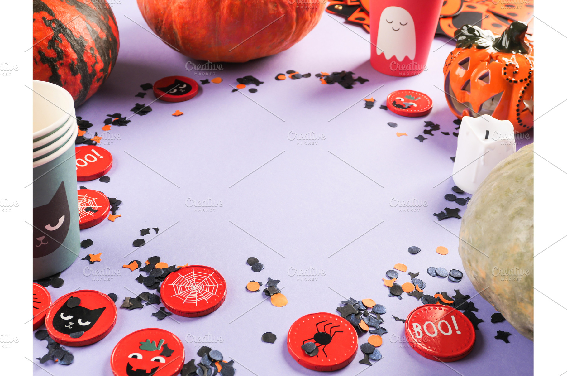 Halloween purple frame background, a Holiday Photo by Lifemorning
