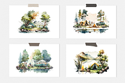 Camping Watercolor Collection, a Sport Illustration by artsy-fartsy (Thumbnail 3 of 8)