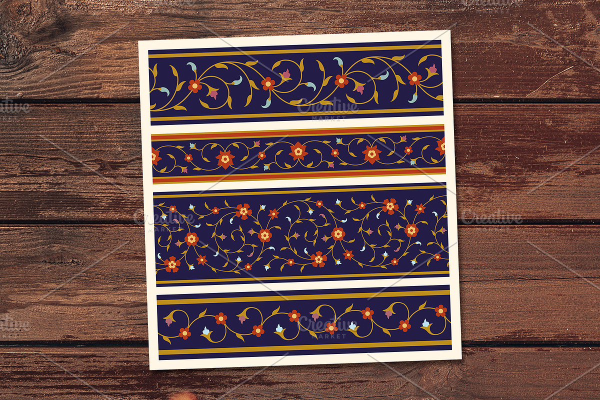 Floral Seamless Borders Set, a Pattern Graphic by Azat1976