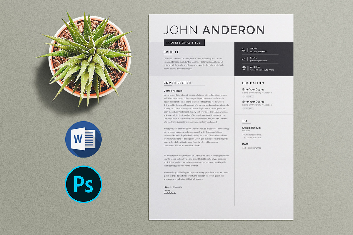 Resume, a Stationery Template by Pixelpick (Photo 4 of 6)