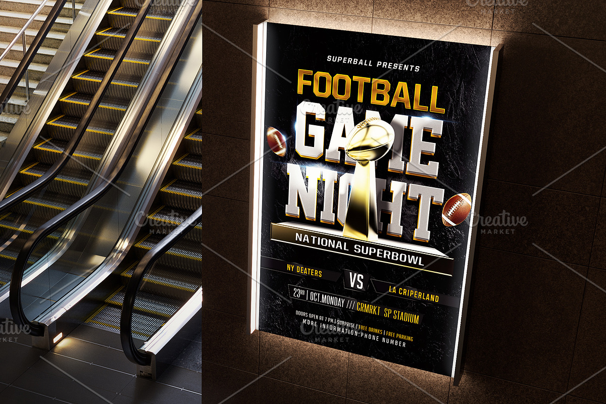 American Football Flyer, a Flyer Template by Basez Flyers (Photo 4 of 4)
