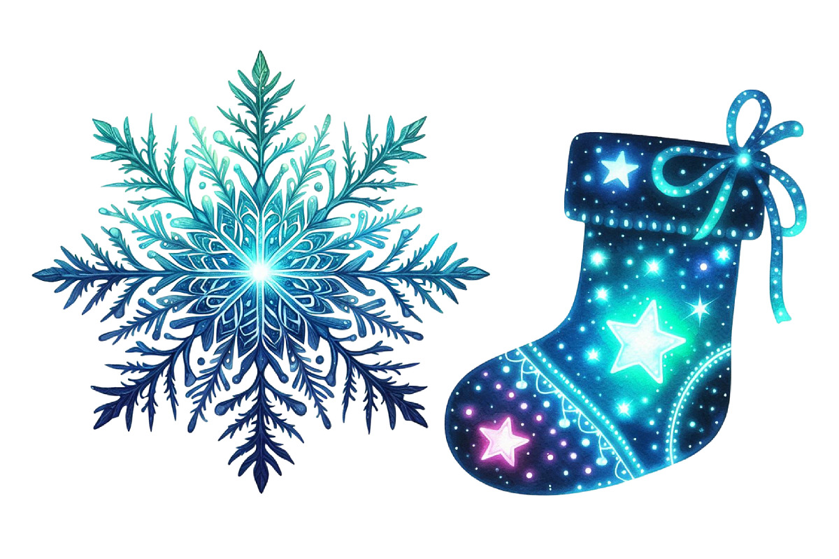 Blue christmas clipart, an Illustration by Designworld (Photo 4 of 6)