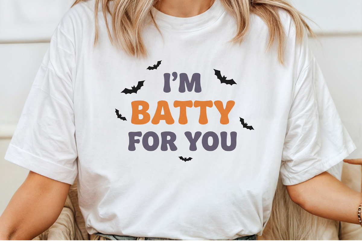 I’m Batty for You Halloween PNG, an Illustration by Craft Nest (Photo 2 of 6)