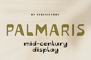 Palmaris MidCentury PalmSprings Sans, a Sans Serif Font by Struvictory.art (Thumbnail 1 of 9)