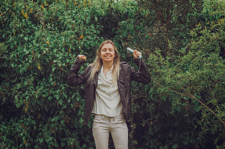 happy woman in ivy environment, a Person Photo by DalaiFood