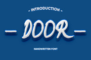 DOOR - Handwritten Style Font, a Script Font by Naistudio (Thumbnail 1 of 6)