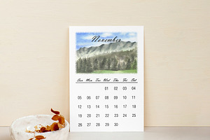 Watercolor Printable Calendar 2023