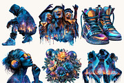 Neon Glow Party Clipart Bundle, a Person Illustration by Design Scotch (Thumbnail 8 of 9)