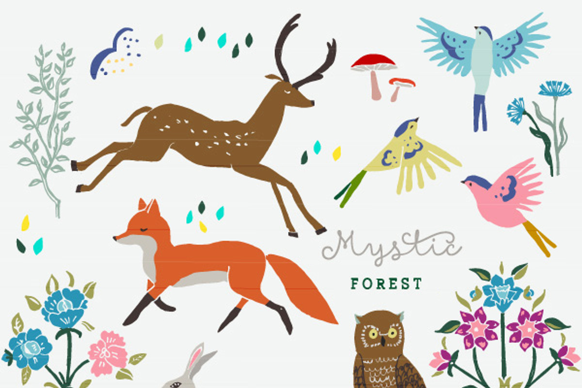 Mystic Forest EPS, an Illustration by sabinar