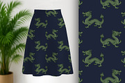Royal Dragon on Navy Blue, a Pattern Graphic by Sharon Schwalbe (Thumbnail 3 of 7)