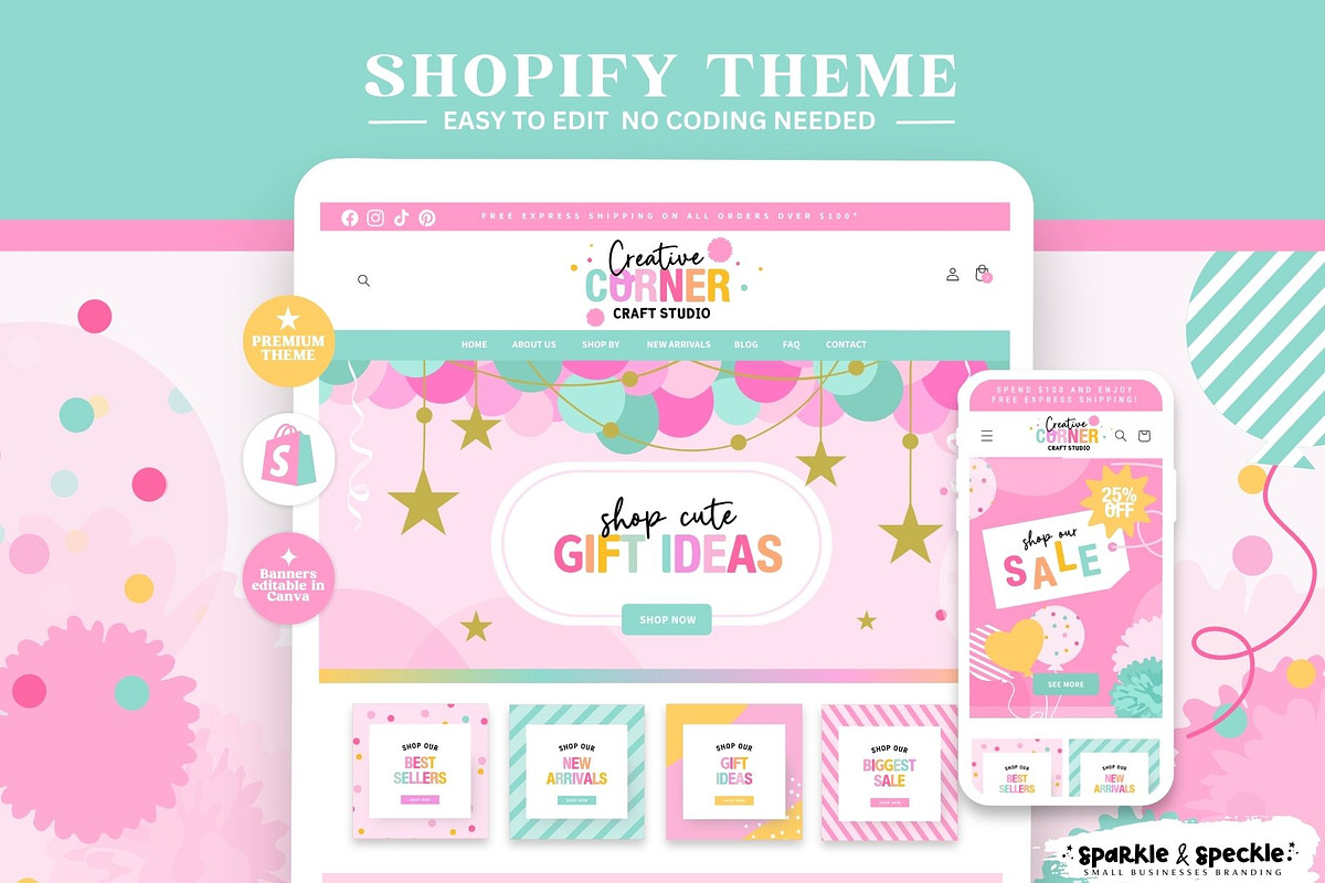 Party Shop Shopify Theme, a Shopify Template by Sparkle & Speckle (Photo 1 of 10)