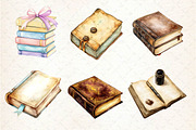 Vintage Books Clipart, an Illustration by Dream Creation (Thumbnail 4 of 6)