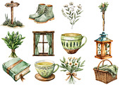 Nordic Summer Element Clipart, an Illustration by Designworld (Thumbnail 5 of 6)