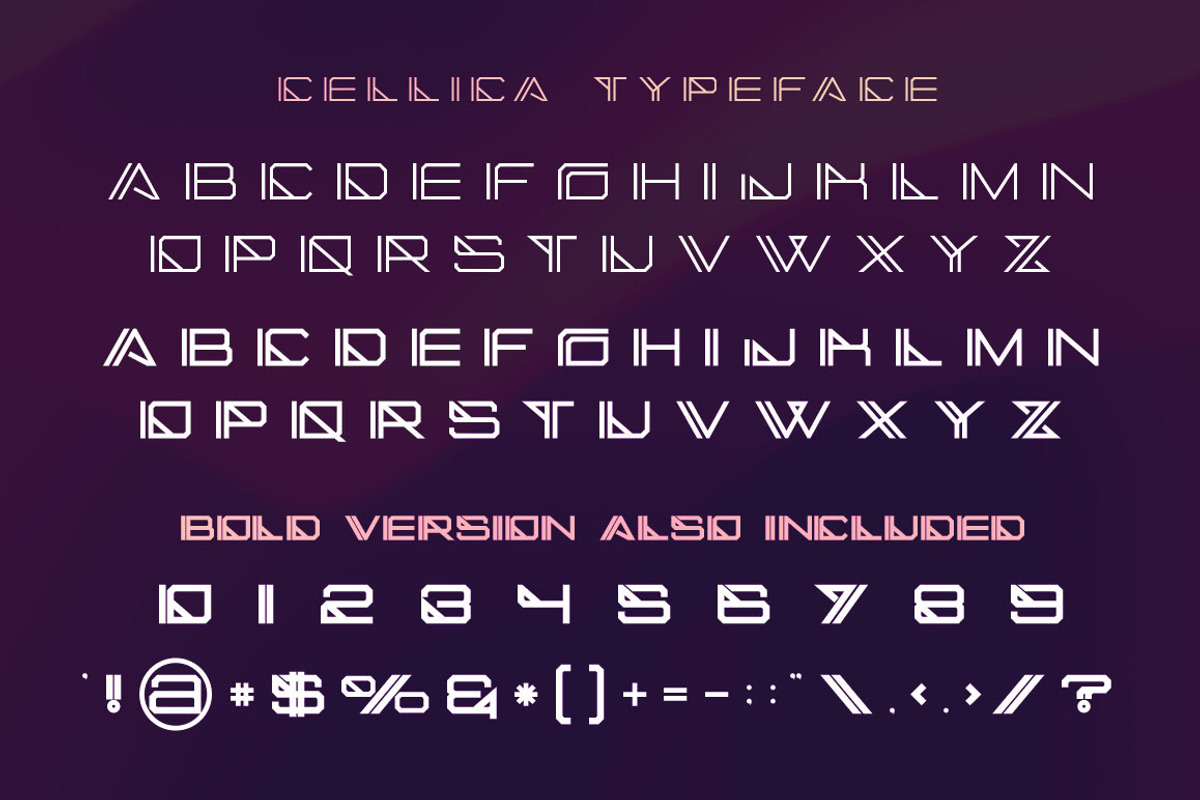 Cellica - Display Font preview 5