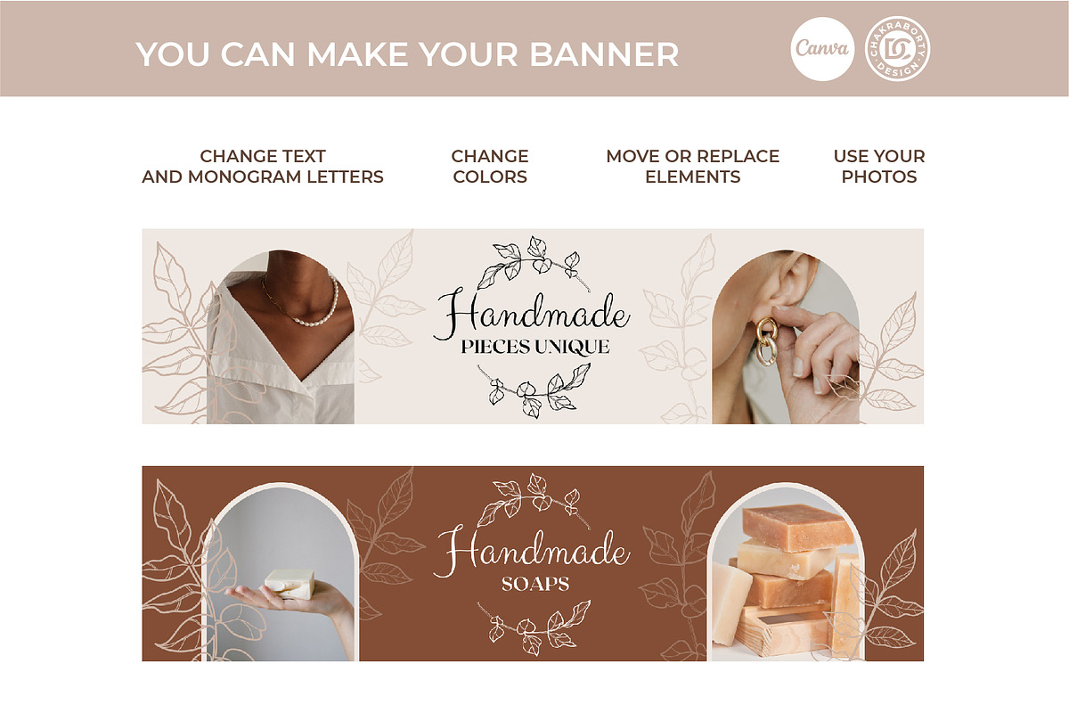 Editable ETSY shop branding kit, a Branding & Logo Template by Chakraborty Design (Photo 7 of 9)