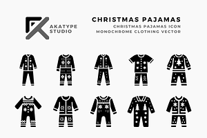 Christmas Pajamas Icon Vector, an Icon by Akatype Studio