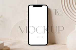 Minimalist Phone Screen Mockup, a Product Mockup by TatiMockup