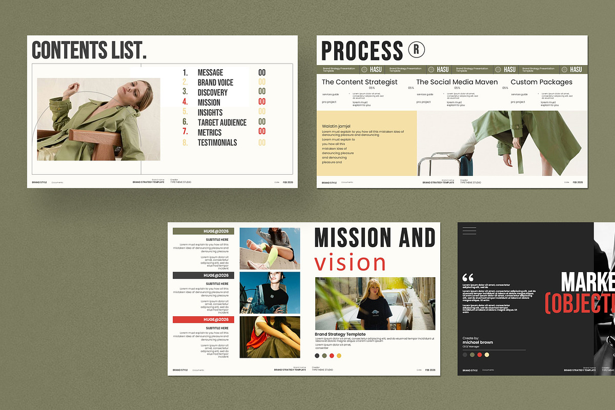 Brand Strategy Presentation Template, a Presentation Template by Aura Agency (Photo 5 of 9)