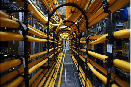Yellow cable management system in, a Technology Photo by Ylivdesign