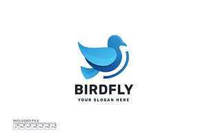 Fly Bird Gradient Logo Color Modern, a Branding & Logo Template by yuanesei