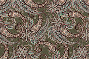 Damask Paisley floral fabric pattern, a Background Graphic by antalogiya (Thumbnail 4 of 4)