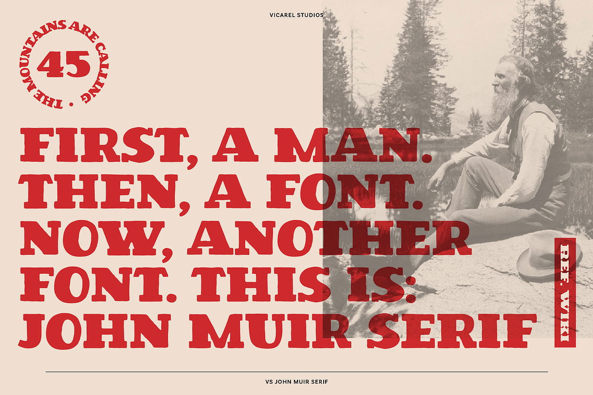 VS John Muir Serif Vintage Font, a Slab Serif Font by Vicarel Studios (Photo 10 of 12)