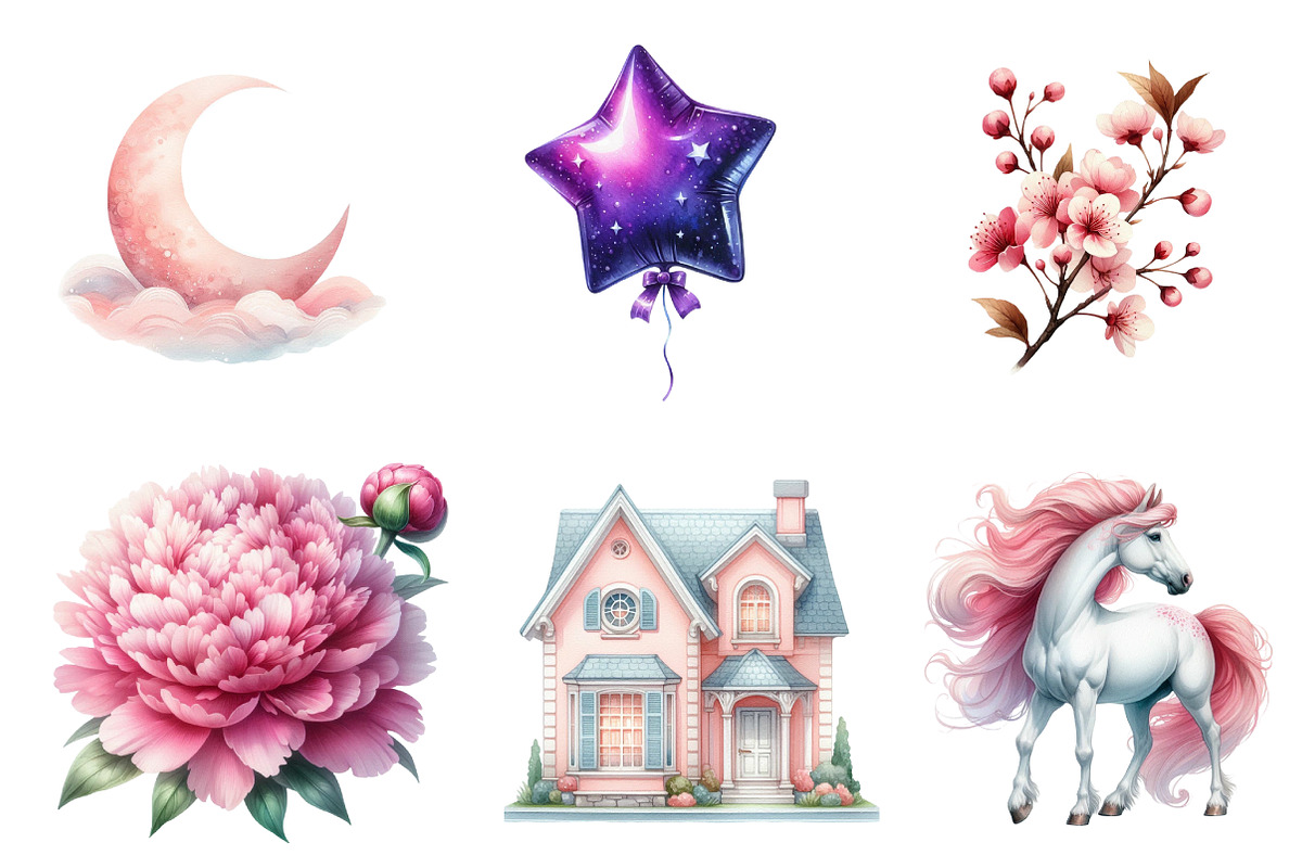 Watercolor baby girl clipart, an Illustration by CreationArt (Photo 2 of 6)