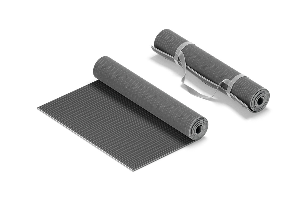 Two White Yoga Hiking Mats 3D Model, an Object 3D Model by rebrandy (Photo 9 of 9)