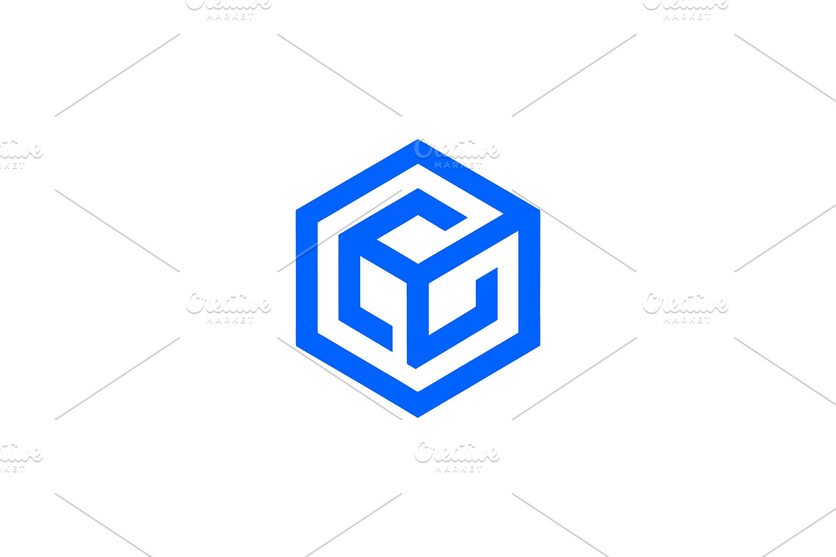 Geometric Hexagon Monogram Logo, a Branding & Logo Template by Vectorium Studio (Photo 1 of 9)