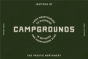 CAMPGROUNDS FONT, a Font by Studio Alexander (Thumbnail 1 of 7)