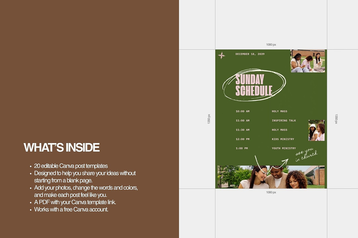 20 Church Editable IG Post Template, a Social Media Template by With Faith & Love (Photo 8 of 8)