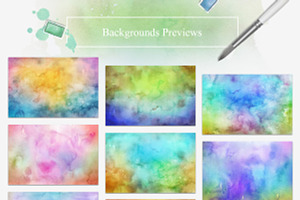 30 Spring Watercolor Backgrounds