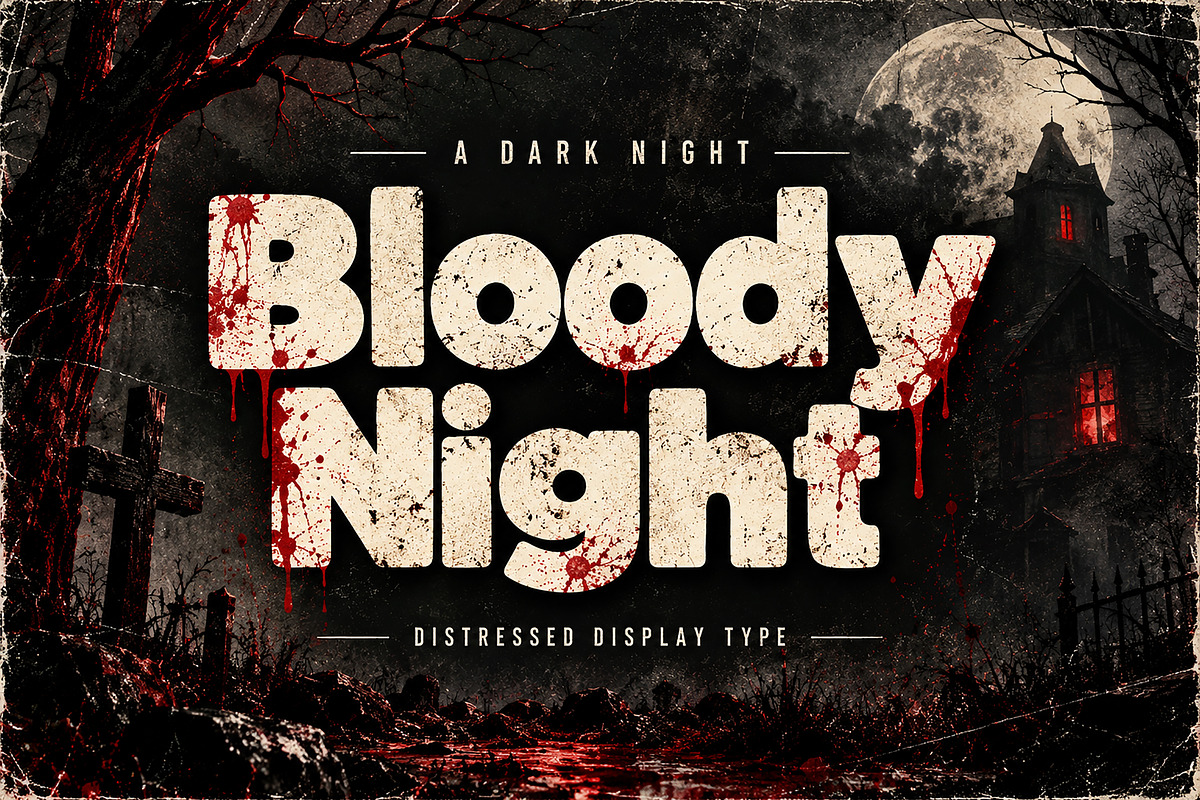 Bloody Distress Bold. Gritty., a Sans Serif Font by Wow Magic (Photo 3 of 4)