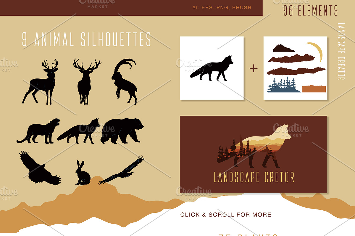 Landscape Creator Kit, an Object Graphic by Polli Deeva (Photo 2 of 13)
