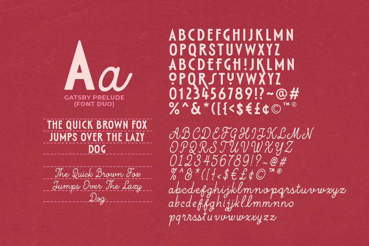 Gatsby Prelude - Art Deco Font Duo, a Sans Serif Font by Sarid Ezra (Photo 9 of 9)