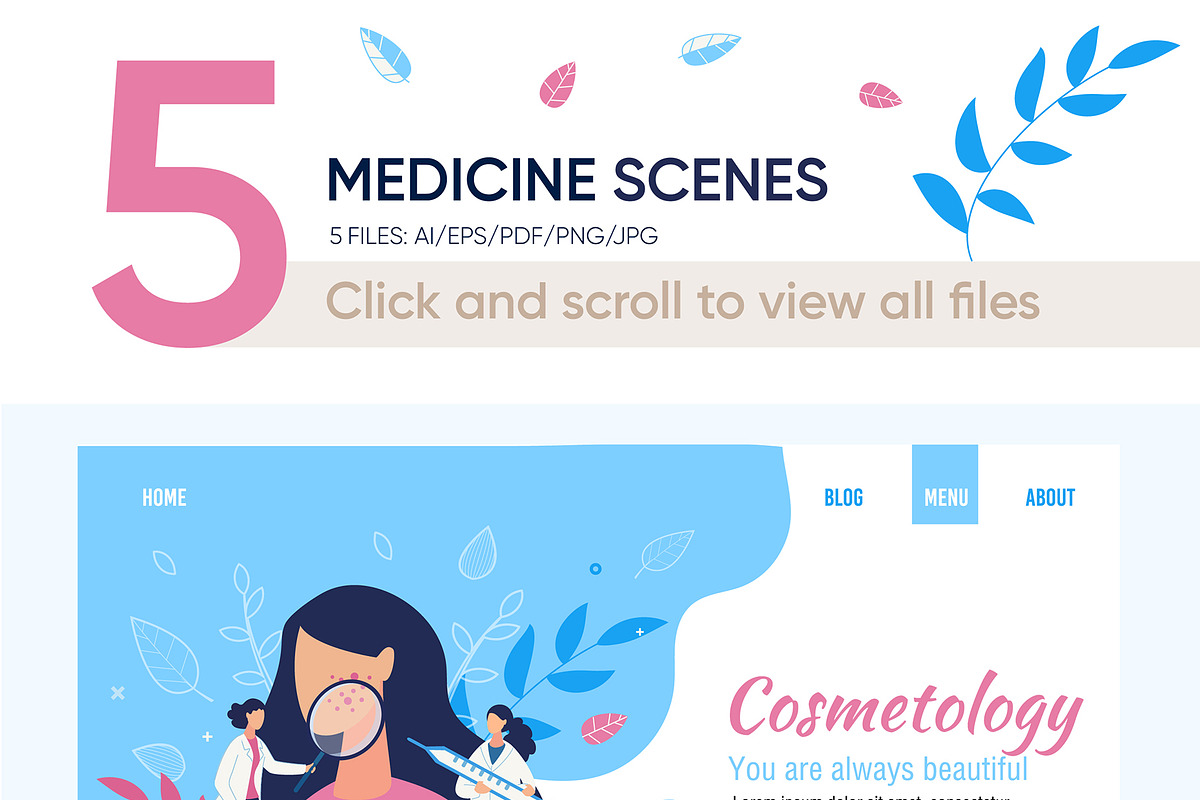 Medicine Vector Scenes, a Healthcare Illustration by Tera Vector (Photo 2 of 2)