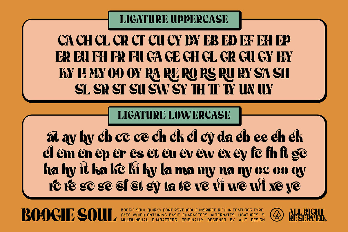 Boogie Soul Typeface, a Serif Font by alit design (Photo 17 of 18)