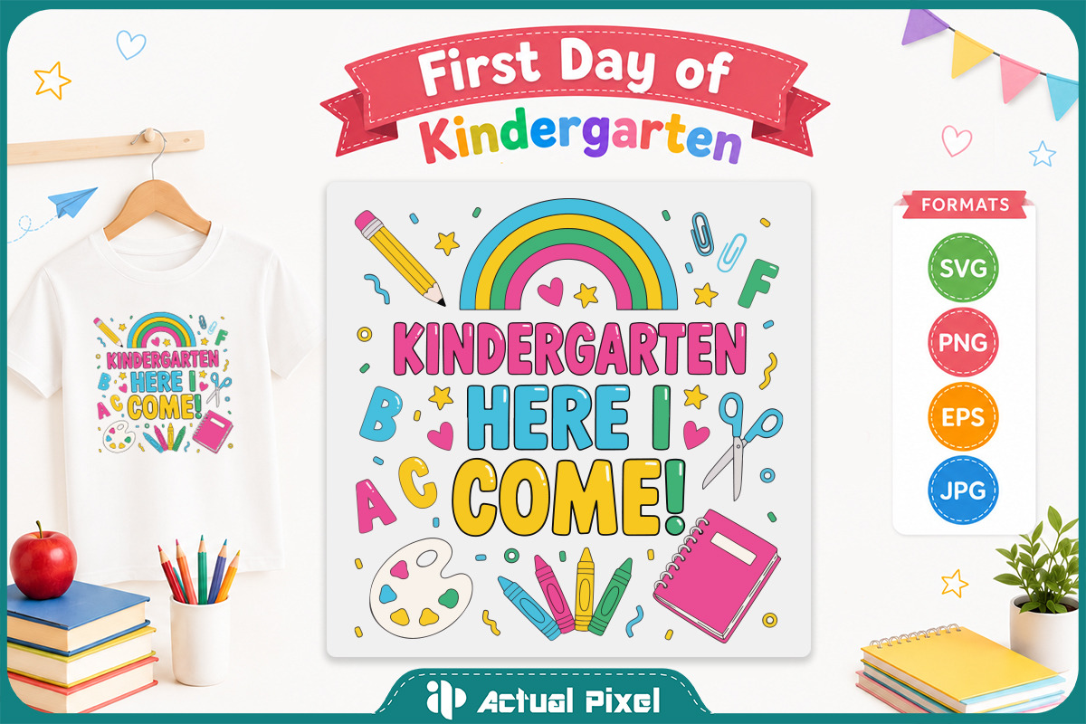 First Day of Kindergarten Bundle, an Education Illustration by Actual Pixel (Photo 7 of 14)