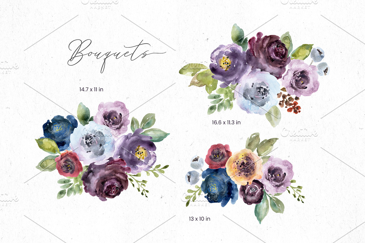 Watercolor Hand-painted Rose Flowers, an Object Graphic by GraphicsDish (Photo 3 of 3)