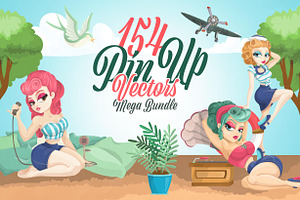 Pin Up Vectors - Mega Bundle