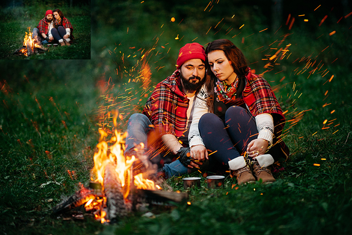 47 Campfire Spark Photo Overlays, an Action Add-On by PhotoEffects.Store (Photo 4 of 7)