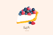 Watercolour Sweet Cakes, an Illustration by Nat (Thumbnail 4 of 6)