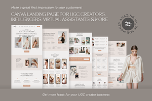 UGC Website Template For Canva