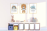 Nursery frame and wall mockup bundle, a Print Template by MockupMarket (Thumbnail 4 of 14)